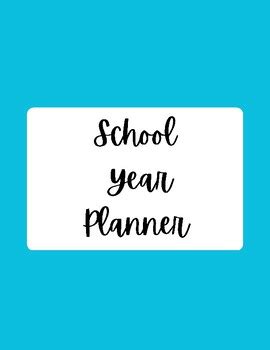 School Year Planner by Tiny Science Kits | TPT