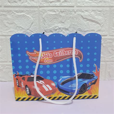 Lembrancinha Para Festa Sacolinha Tema Hot Wheels Elo