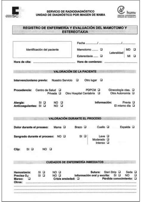 Preparación previa y cuidados de enfermería en biopsia por estereotaxia