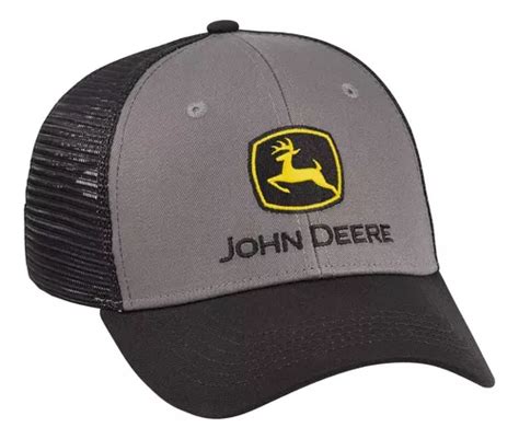 John Deere Gorra Original Carbon Y Malla Negra Lp69076 Boton Meses