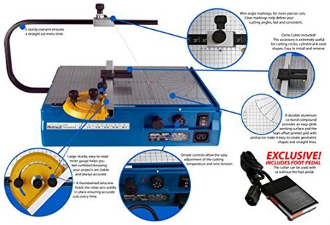 Hercules Hot Wire Foam Cutter Table With Foot Control Pedal Tabletop Hotwire Cutter For