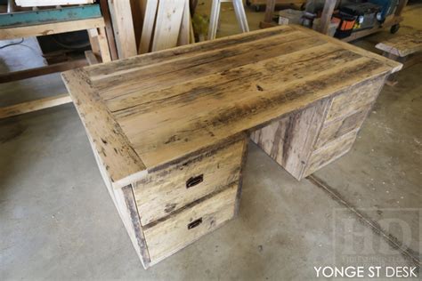 Custom Reclaimed Wood Desk For Toronto Home Blog