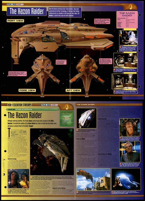 The Kazon Raider Other Starships Star Trek Fact File Fold Out Page