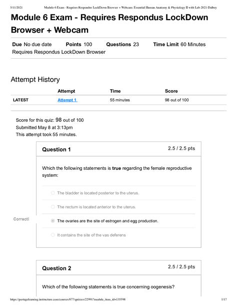 M6 Module 6 Exam PORTAGE LEARNING Browsegrades