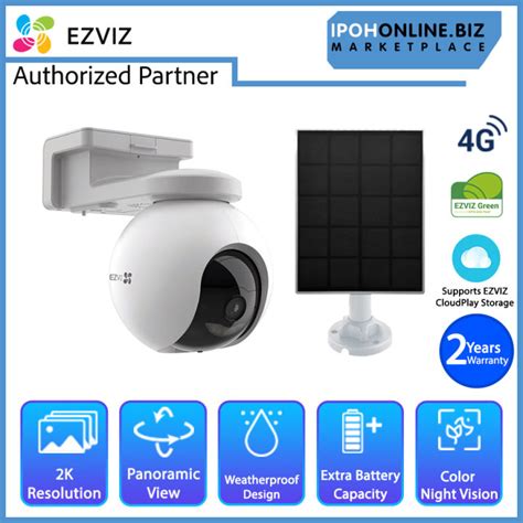 EZVIZ EB8 4G 2K 3MP Pan Tilt 4G Network Smart Home Battery Camera