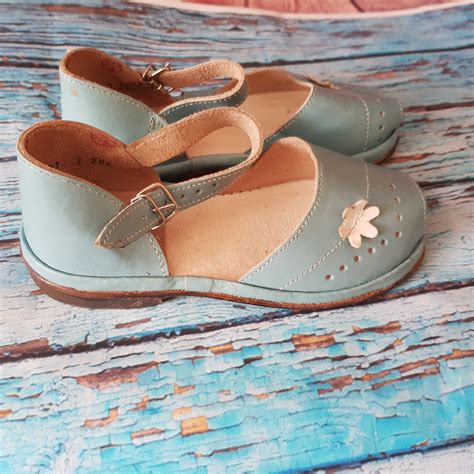 Sandals Soviet 60s sandals of Soviet children Blue sandals | Etsy
