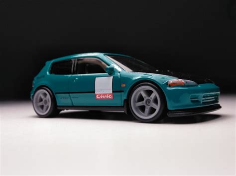 Honda Civic EG Hot Wheels Custom Real Rubber Tires Etsy