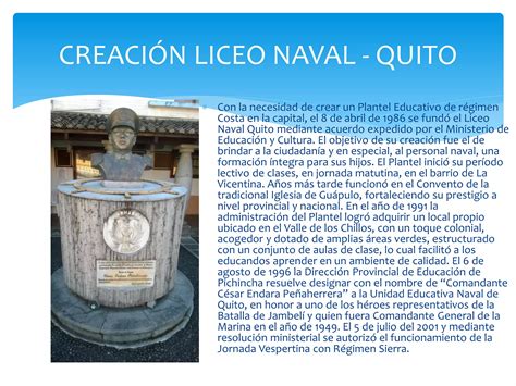 Historia De El Liceo Naval Quito Ppt