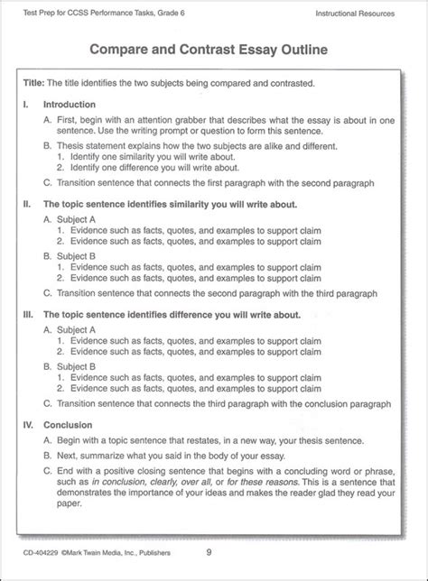 Performance Task Grade 6 Worksheets