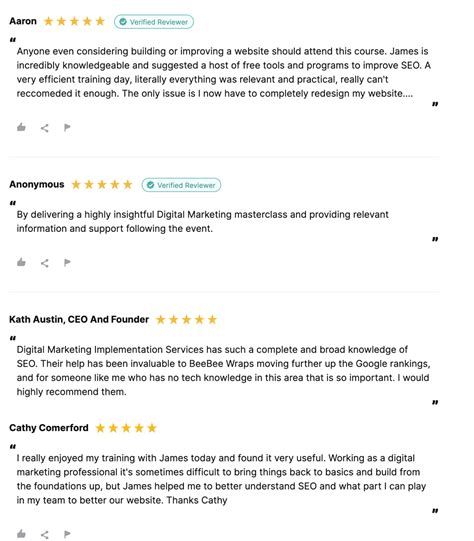 Digital Marketing Testimonials 100s Of 5star Reviews