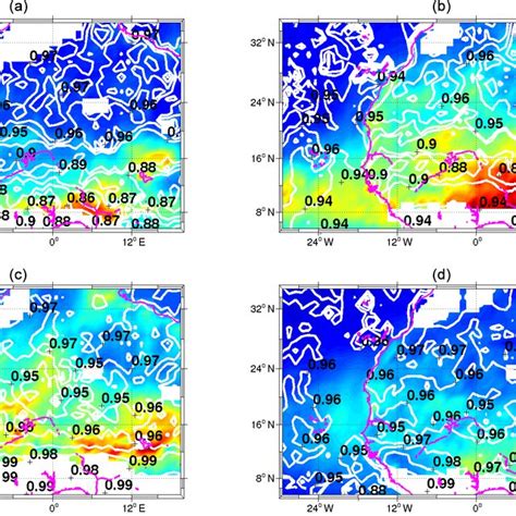 Seasonal Distribution Of Aerosol Optical Depth Average Between 2005