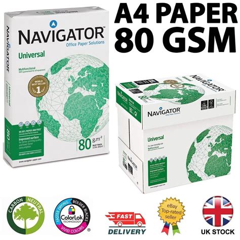 Navigator Universal A4 Paper 80gsm 80gsm White 1 2 3 4 5 Reams Ebay