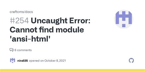 Uncaught Error Cannot Find Module Ansi Html Issue Craftcms