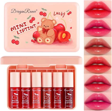 6 Colors Lip Tint Stain Set Korean Velvet Watery Lip