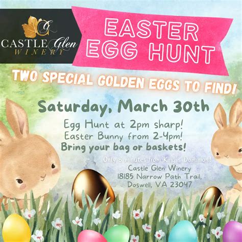 2024 Easter Egg Hunt On Saturday March 30th Castle Glen Winery