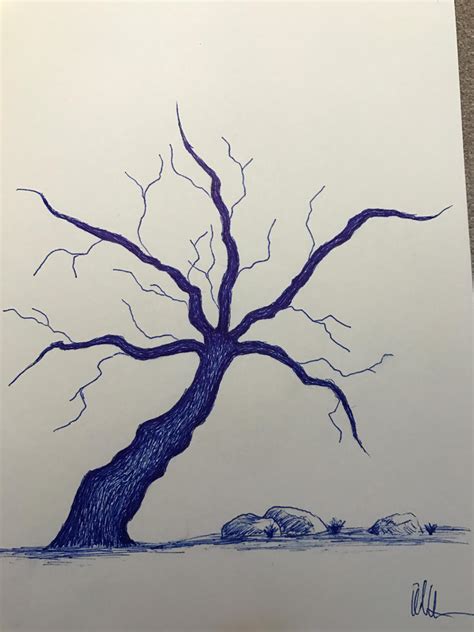 Blue Pen Sketch By Aidan James On Deviantart