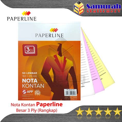 Jual Buku Nota Kontan Paperline Besar 3 Ply Bon Rangkap 3 Bsr Nota