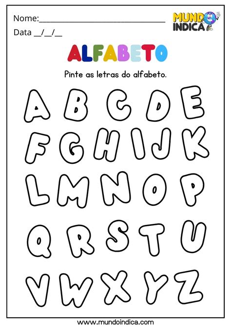 Pinte As Letras Do Alfabeto