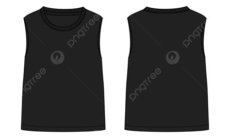 Black Color Tank Tops Vector Illustration Template Tank Tops Black