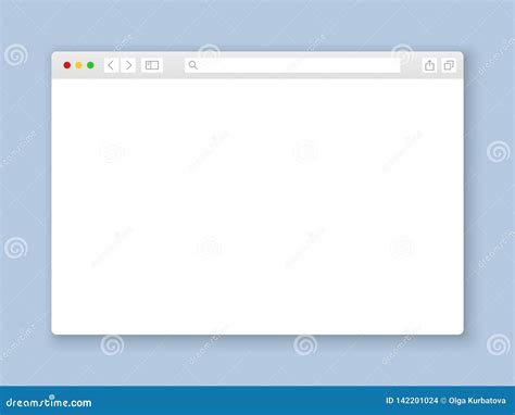 Browser Window Web Interface Mock Screen Internet Document Mockup