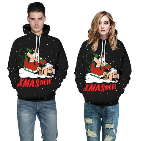 3d Print Hoodies Santa Print Pullover Hoodie Ota007