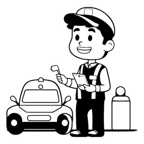 Ilustración vectorial del servicio de reparación de automóviles