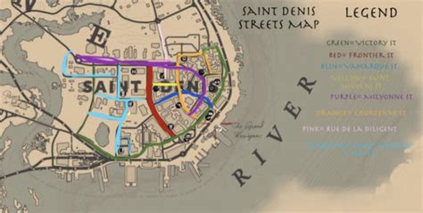 Saint Denis Street Map. All of the names of these streets are the names ...