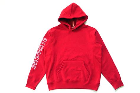 Yahooオークション M2018supreme Sleeve Embroidery Hooded Sweat