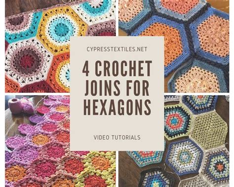 Crochet Joins For Hexagon Motifs Video Tutorials Crochet Hexagon