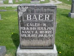 Caleb W Baer 1848 1919 Find A Grave Memorial