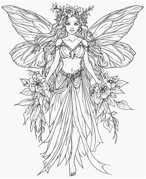 Premium Vector Fairy Queen Illustration Fairy Queen Coloring Book