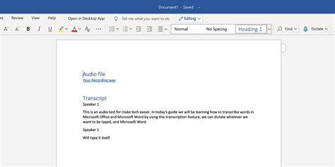 How To Transcribe Audio In Microsoft Word Make Tech Easier