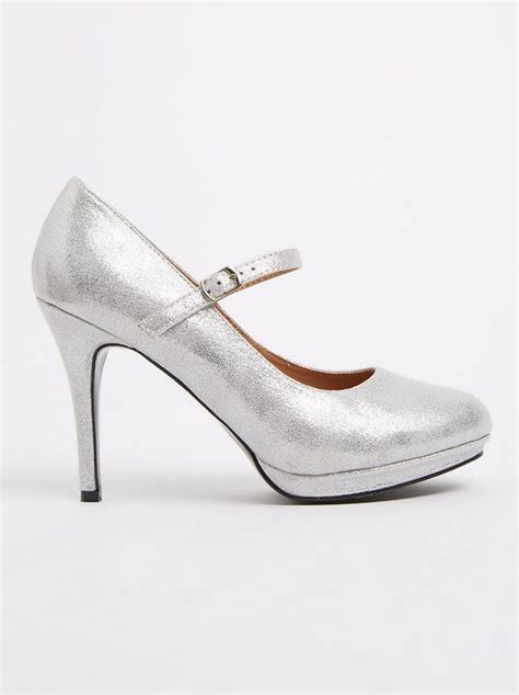 Franco Ceccato Alessio Platform Court Heels Silver Thick Heels High