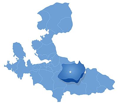 Izmir Map With Highlighted Urla Region Map Survey Division Vector Map