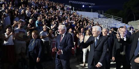 Mattarella E Steinmeier Al Teatro Greco Di Siracusa Per Lo Spettacolo