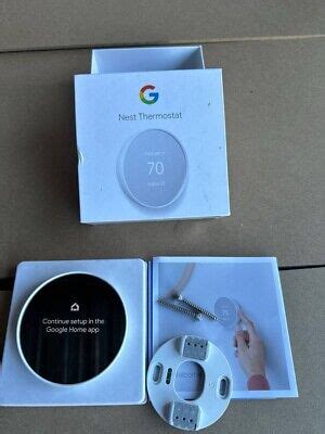 Google Nest G Cvz Ga Us Programmable Wi Fi Smart Thermostat Snow