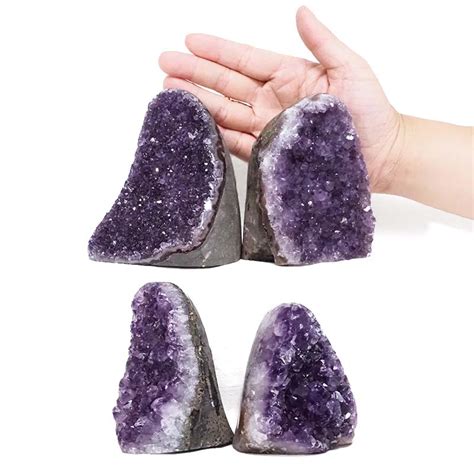 Kg Amethyst Polished Crystal Geode Specimen Set Pieces Dk For