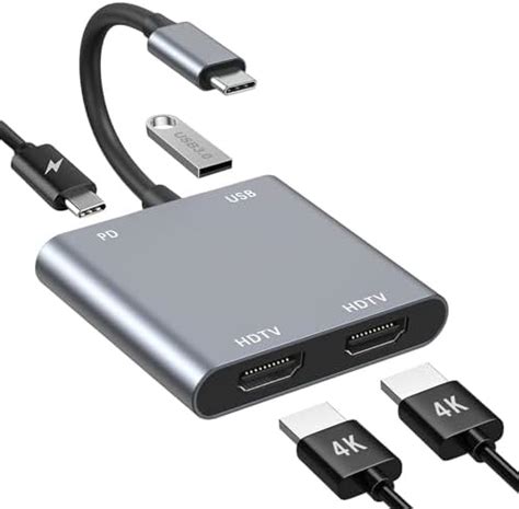 Usb 30 To Dual Hdmi Adapter 1x 4k 30hz And 1x 1080p