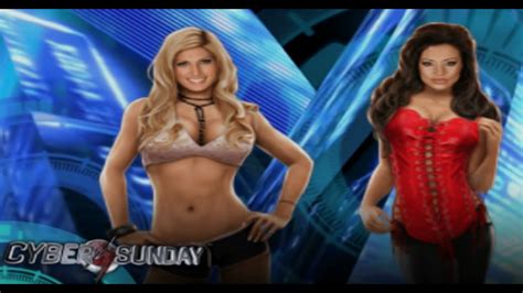 WWE Smackdown Vs RAW 2008 PS2 Torrie Wilson Vs Candice Michelle