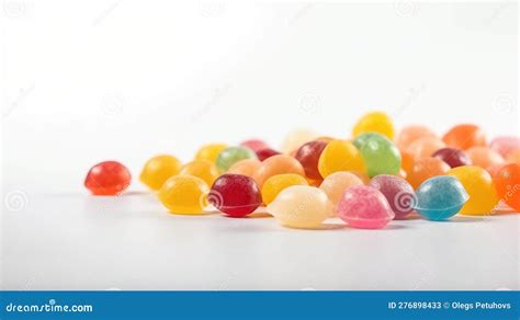 A Pile Of Gummy Bears Sitting On Top Of A White Table Next To A White