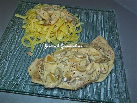 Jessica And Gourmandises Escalope De Veau à La Crème Et Aux Champignons