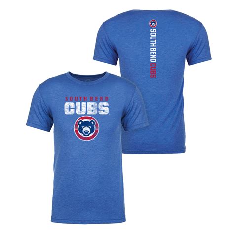 108 Stitches South Bend Cubs Men's Tri-Blend Razorback Tee – Cubs Den ...