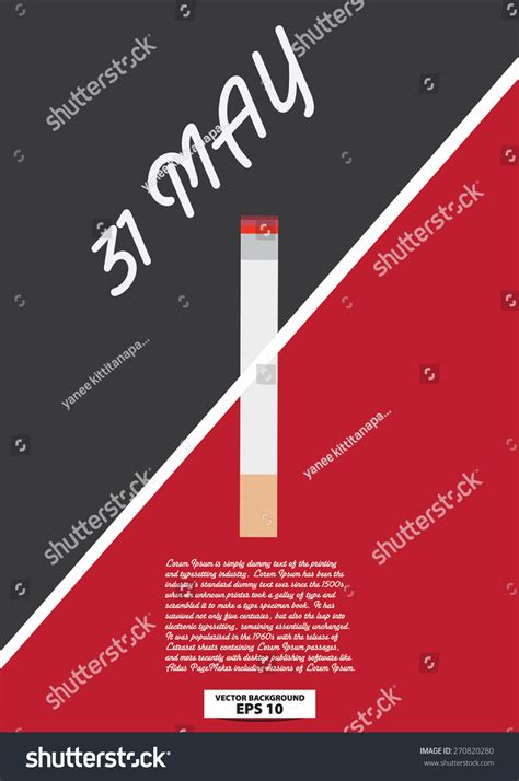 Dont Smoke Poster Minimal Design Concept Stock Vector (Royalty Free ...