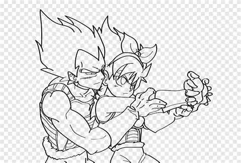 dessin au trait vegeta goku bulla dessin goku angle anime png pngegg