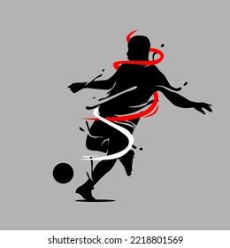 Football Silhouette On White Background Suitable Stock Vector (Royalty ...