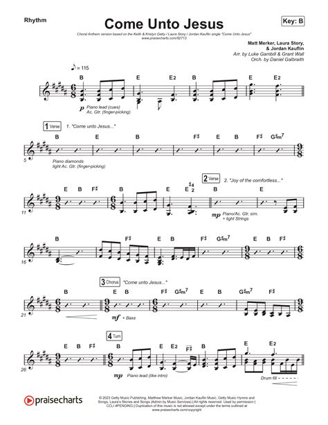 Come Unto Jesus Choral Anthem SATB Sheet Music PDF Keith Kristyn