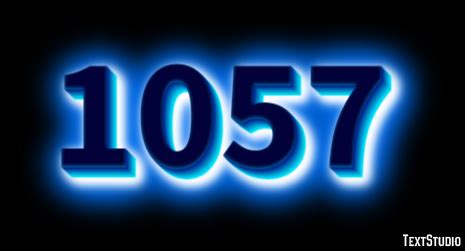 1057 Text Effect and Logo Design Number