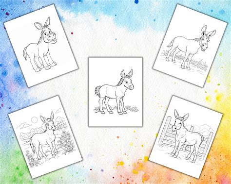 Donkey Coloring Pages Cute Donkeys Coloring Pages for Kids Printable