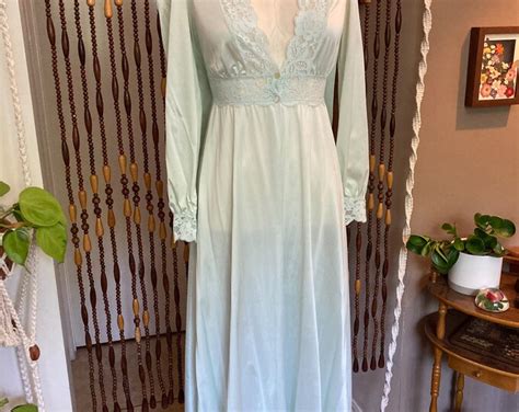 S OLGA Nightgown Robe Light Blue Olga Robe S Nightgown S Lingerie Robe S Intimates S