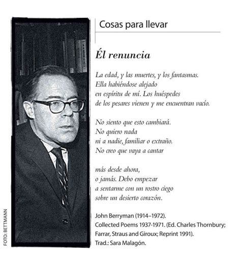 Poema De John Berryman Poeta Estadounidense Semana